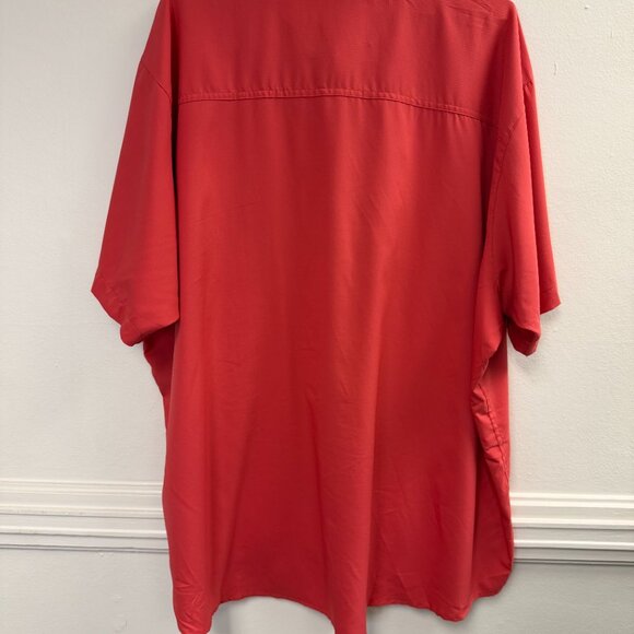 Columbia Button Up Men's Outdoor Short Sleeve Salmon Shirt 4X - Picture 3 of 7